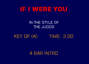 IN THE STYLE OF
THE JUDDS

KEY OF EAJ TIME 3100

4 BAR INTRO