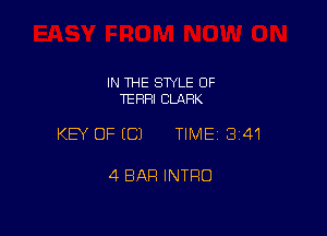 IN THE STYLE 0F
TEFIHI CMHK

KEY OF ECJ TIME13i41

4 BAR INTRO