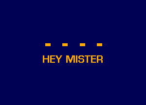 HEY MISTER