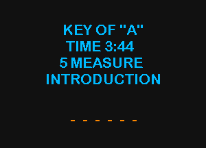 KEY OF A
TIME 3344
5 MEASURE

INTRODUCTION