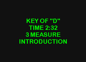 KEY OF D
TIME 2232

3MEASURE
INTRODUCTION