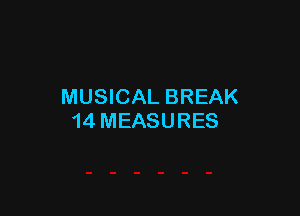 MUSICAL BREAK

14 MEASURES
