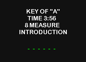 KEY OF A
TIME 356
8 MEASURE

INTRODUCTION