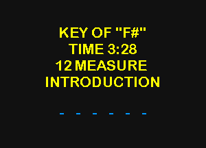 KEY OF Ffi
TIME 2328
1 2 MEASURE

INTRODUCTION
