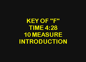 KEY OF F
TlME4i28

10 MEASURE
INTRODUCTION