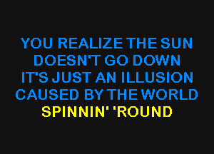 (THEWORLD
SPINNIN' 'ROUND