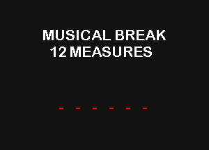 MUSICAL BREAK
12 MEASURES