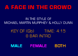 IN THE STYLE UF

MICHAEL MAFmN MUHF'HEY 8 HOLLY DUNN

KEY OF EGbJ

MALE

8 BAR INTRO

TIME14115

BEITH
