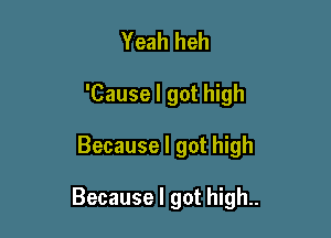 Yeah heh
'Cause I got high

Because I got high

Because I got high..