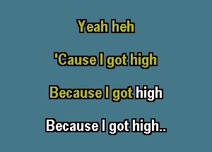 Yeah heh
'Cause I got high

Because I got high

Because I got high..