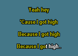 Yeah hey
'Cause I got high

Because I got high

Because I got high..