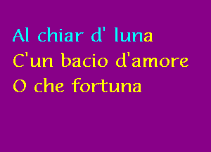 Al chiar d' luna

C'un bacio d'amore

0 Che fortuna