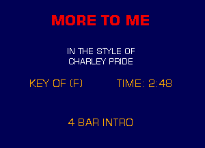 IN THE SWLE OF
CHARLEY PFIIDE

KB OF (P) TIME 2148

4 BAR INTRO