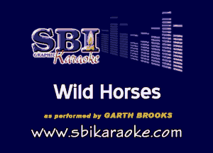 H
-.
-g
a
H
H
a
R

Wild Horses

u pntfonncd by CART BROOKS

www.sbikaraokecom