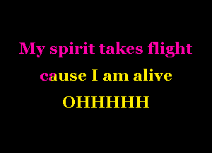 My spirit takes flight
cause I am alive
OHHHHH