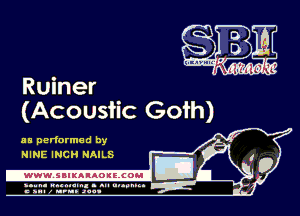 Ruiner
(Acoustic Goth)

as performed by
NINE INCH NAILS

-WWWJBIKAIAOIELCOH I

ymm- wnxmum. - ml ulaumg.
c anal z urn. .1qu