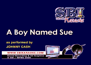 A Boy Named Sue

as parlarmed by -
I
IE 0
4

JOHNNY CASH

.www.samAnAouzcoml

amm- unnum- s all cup...
a sum nun aun-