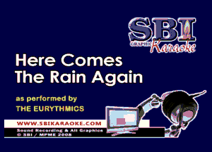 Here Comes
The Rain Again

as performed by
THE EU RYTH BIOS
