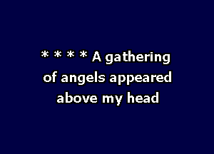 )k 3c 3k )k A gathering

of angels appeared
above my head
