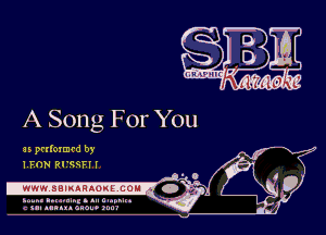 A Song For You

as prrlozcrd by
anN RPWFH

.WVWI. SBIM340KE. COM '

HII Anita A.nO in I