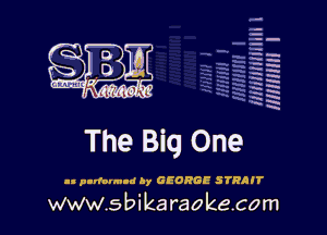 q.
q.

HUN!!! I

The Big One

In parfourud hy GEORGE STRAIT

www.sbikaraokecom