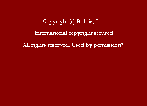 Copyright (c) Bidrua, Inc
hmmdorml copyright nocumd

All rights macrmd Used by pmown'