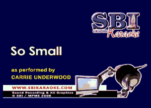 50 Small

as performed by
CARRIE UNDERWOOD

.www.samAnAouzcoml

agun- nunn-In. s an nupuu 4
a .mf nun aun-