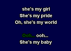 she's my girl
She's my pride
0h, she's my world

ooh...
She's my baby