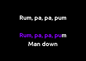 Rum, pa, pa, pum

Rum, pa, pa, pum
Man down