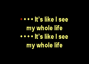 0 0 0 0 lPs like I see
my whole life

0 0 0 0 IVs like I see
my whole life