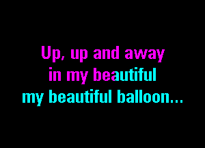 Up, up and away

in my beautiful
my beautiful balloon...