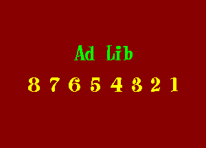 Ad Lil)

87654321