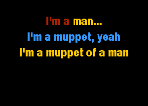 I'm a man...
I'm a muppet, yeah

I'm a muppet of a man
