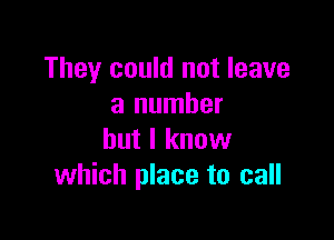 They could not leave
a number

but I know
which place to call