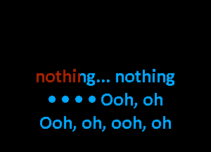 nothing... nothing
0 0 0 0 Ooh, oh
Ooh, oh, ooh, oh