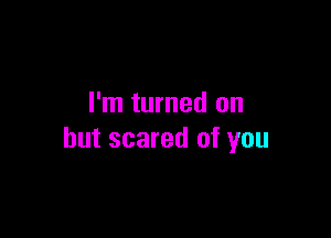 I'm turned on

but scared of you
