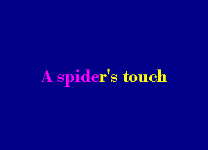 A spider's touch