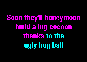 Soon they'll honeymoon
build a big cocoon

thanks to the
ugly hug hall