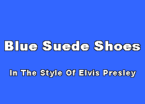 Ellue Suede Shoes

In The Style Of Elvis Presley
