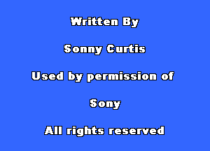 Written By

Sonny Curtis
Used by permission of
Sony

All rights reserved