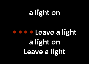 a light on

0 0 0 0 Leave a light
a light on
Leave a light