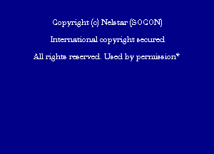 Copyright (c) Nclatar (SOCON)
hmmtiorml copyright wound

All rights marred Used by pcrmmoion'