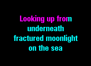 Looking up from
underneath

fractured moonlight
on the sea