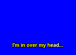 I'm in over my head...
