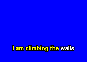 I am climbing the walls