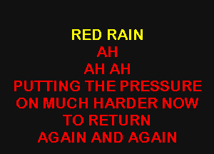 RED RAIN