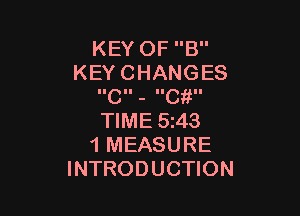 KEYOFE'
KEYCHANGES
IICII - IIC II

WME5A3
1MEASURE
INTRODUCHON