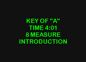 KEY OF A
TIME 4z01

8MEASURE
INTRODUCTION