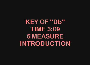 KEY OF Db
TIME 3z09

SMEASURE
INTRODUCTION