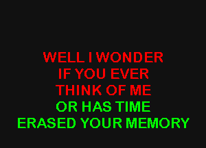 OR HAS TIME
ERASED YOUR MEMORY